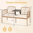 thumbnail image 2 of Costway Causeuse d'Extérieur en Rotin PE avec Table Basse Intégrée et Coussins Doux pour Pelouse, 2 of 10