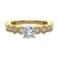 thumbnail image 4 of Circle and Hexagon Design Round Brilliant Diamond Rings 14K Gold 0.70 CT TW (G,SI1), 4 of 5