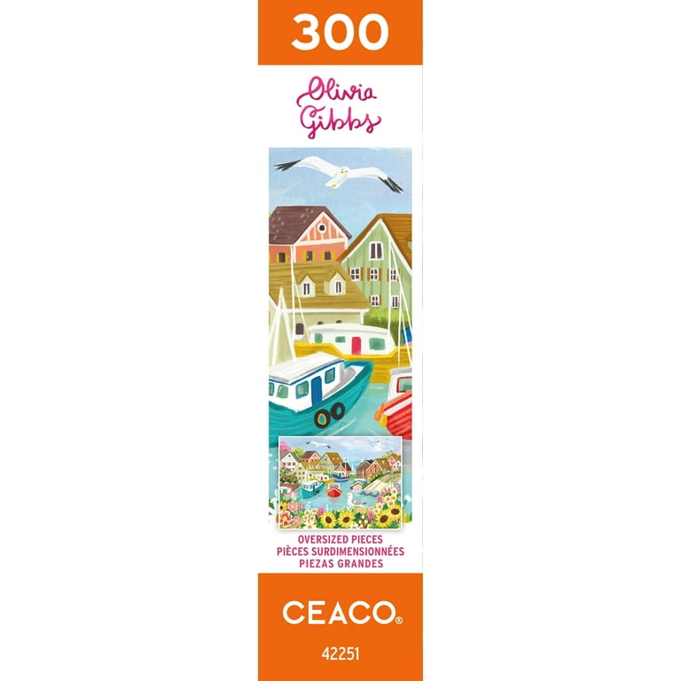 Ceaco Sea Town Harbor Thomas Kinkade 300 Piece Interlocking Jigsaw