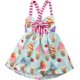 thumbnail image 1 of Toddler Baby Girls Summer Skirt Ice Cream Print Sleeveless Strap Backless Dress, 1 of 4