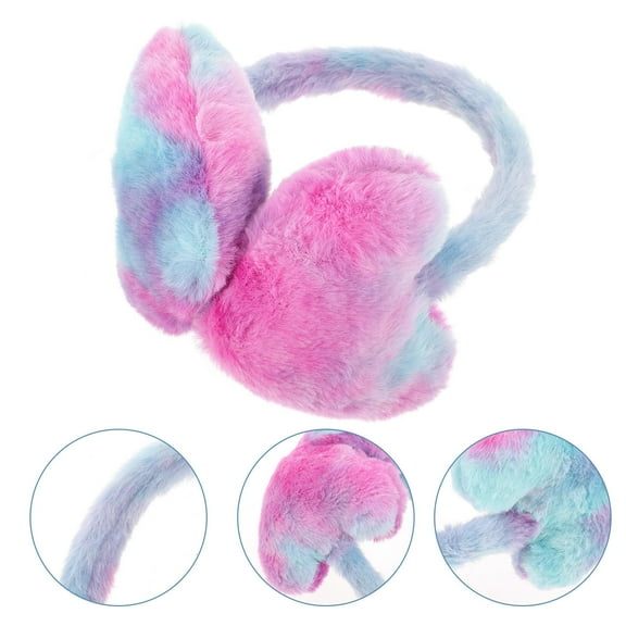 STRANDCHIC Purple Plush Winter Ear Muffs for Women, 7.5 Inches, Keep Ears Warm During Cold Weather, Ideal for Outdoor Activities