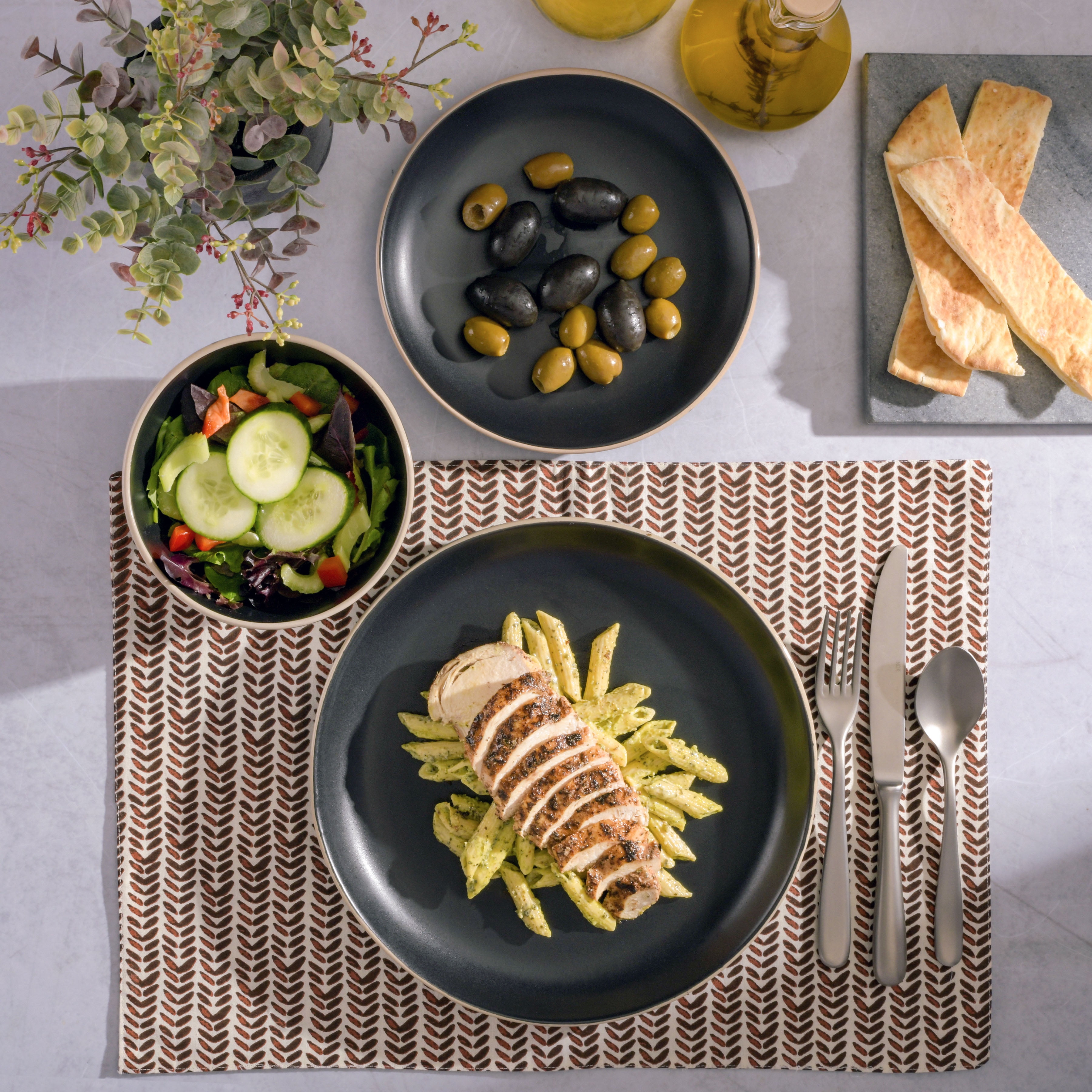 Better Homes & Gardens Zuri Matte Black 12-Piece Dinnerware Set