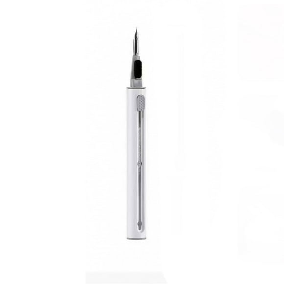pdqouc Cleaner Kit Multi-Function Cleaning Pen with Soft Brush Flocking Sponge for Bluetooth Earphones Case Cleaning Tools White