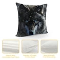 thumbnail image 4 of Orinice Wolf Snow Blue Eyes Graphic Decorative Cotton Linen Cushion Throw Pillow Cover Winter Zipper Closure 1PC 12x12in, 4 of 5