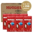 thumbnail image 2 of Huggies Little Snugglers Baby Diapers, Econo Pack, Size 1, Count 198, 2 of 10