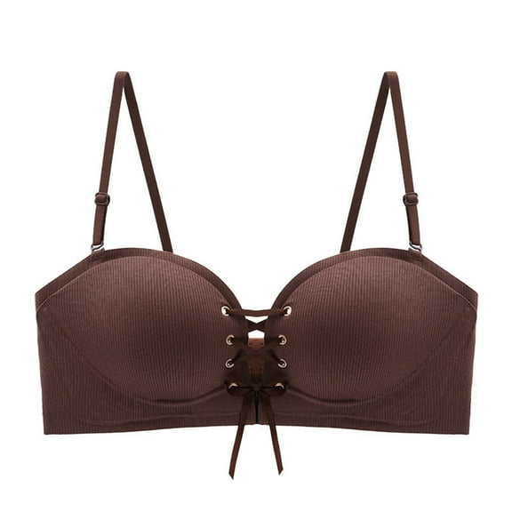 JGTDBPO Front Buckle Bra For Women Push Up Thin Bra Non-Slip Upper Support Big Chest Show Small Invisible Bra Wedding Party Special Glossy Underwear