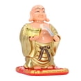 thumbnail image 2 of Smiling Buddha Statue, Environmentally Friendly Bright Colors Lucky Solar Maitreya Buddha Statues Head Swing Light Sensing  For Home, 2 of 8