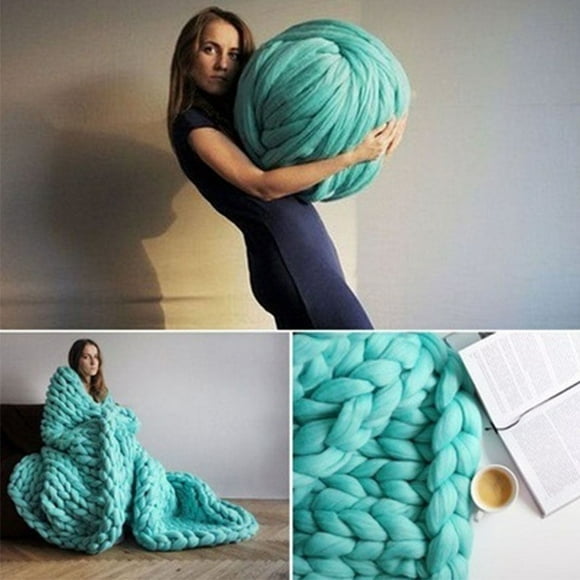 New Chunky Wool Yarn Super Soft Bulky Arm Knitting Wool Roving Crocheting DIY