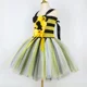 thumbnail image 5 of Disfraz de abeja para niñas, ropa para fiesta de cumpleaños, vestido de baile con flores, vestido de princesa con tutú de abeja para niñas, disfraces de Halloween, 5 of 5