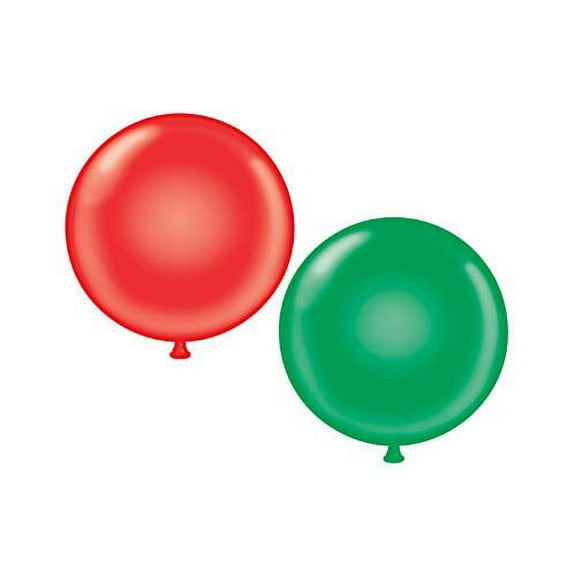 72 inch Giant Latex Balloons - Qty 2- (1) Red (1) Green