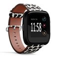 thumbnail image 1 of Compatible con Fitbit Versa/Versa 2/Versa LITE - Pulsera de Correa de Cuero para Reloj con Alfileres de Liberación Rápido (Manchas Dálmatas de Vaca), 1 of 2