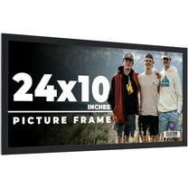 24x10 Frame Black Real Wood Picture Frame Width 0.75 inches | Interior Frame Depth 0.5 inches |