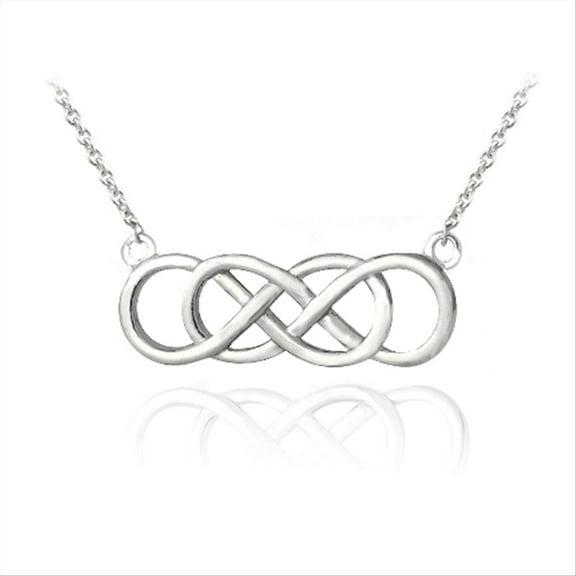 Sterling Silver Double Infinity Necklace