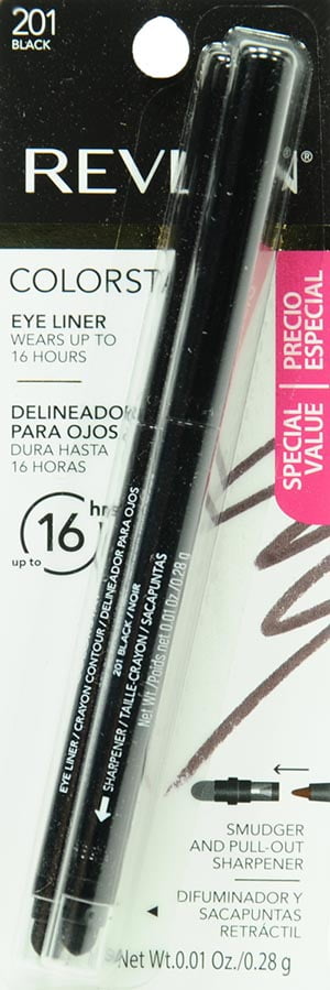 Revlon Colorstay Waterproof Eyeliner With Built-in Smudger - Black - 0.02oz/2ct
