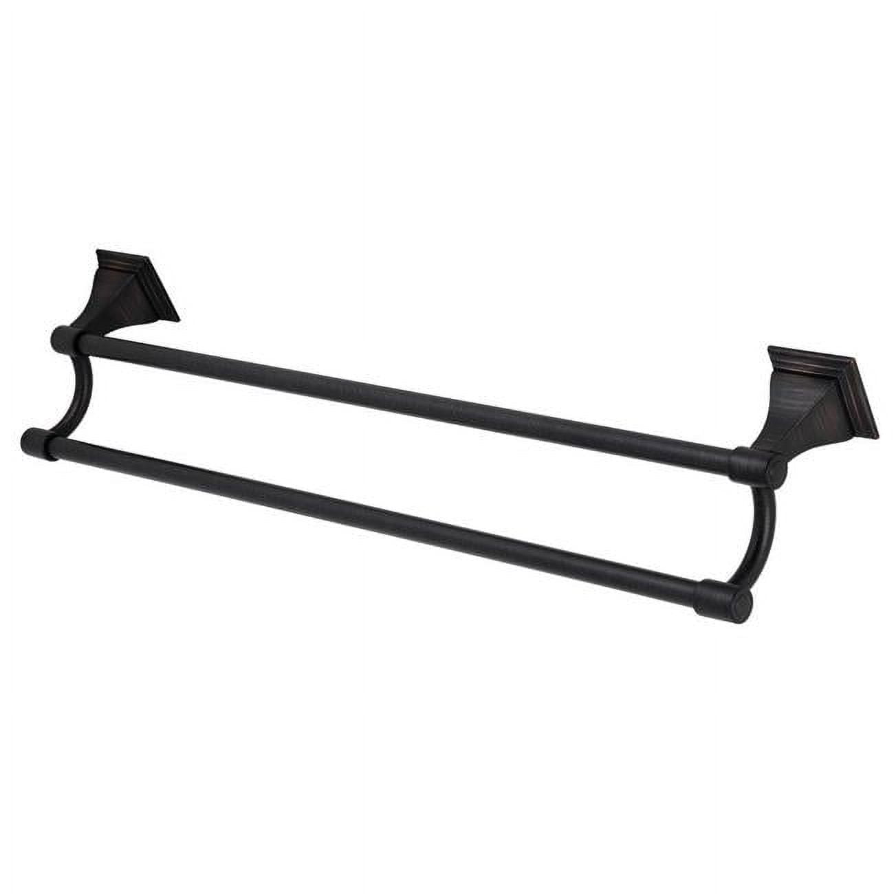 Kingston Brass Monarch 24-Inch Dual Towel Bar With Polished Nickel BAH6123PN