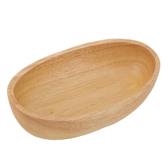 Wooden Bowl, Boat Shaped Salad Bowl Big Bowl, Versatile Fruit Bowl with Elegant Wood Grain for Salad, Soup, Oatmeal, Fruit
