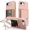Rosegold, variant on Decase Compatible with Apple iPhone 16E Case with Card Holder & Mirror, Military Grade Protection Hard Wallet Phone Case with Kickstand Cover fits for iPhone 16E,Shockproof Protection Cover,Black