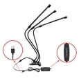 thumbnail image 3 of DC 5V USB Powered Full Spectrum LED Plant Grow Light Flower Fruit Grow Lamp with Desktop Clip 4 Tube 80LED 20W, 3 of 7