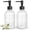 Clear-2PCS, variant on 2Pack 13.5 Oz Glass Soap Dispenser , Manual Pump Dispenser,Empty Liquid Container, Refillable Hand Soap Dispenser , Premium Bathroom soap Dispenser for Kitchen & Bathroom , Lake Blue