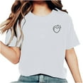 thumbnail image 2 of Summer Savings! Ahuyic Women's Loose Plus Size Short-Sleeved Top,Summer Casual Daily Clothes For Women,Womens Work Tops Girls Short Sleeve Out Blouse Funny Print Shirt T-Shirt Tops, 2 of 5