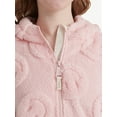 thumbnail image 3 of Justice Girl's Embossed Smiley Sherpa Jacket with Hood, Sizes XS - XL, 3 of 5