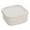 Beige 1, variant on Portable Silicone Meal Prep Case with Secure Lid, 5.3" x 5.3" x 2.6" Microwave-Friendly Food Container, 1-Piece Reusable Lunch Box for Work and Office Meals, by Preplabs