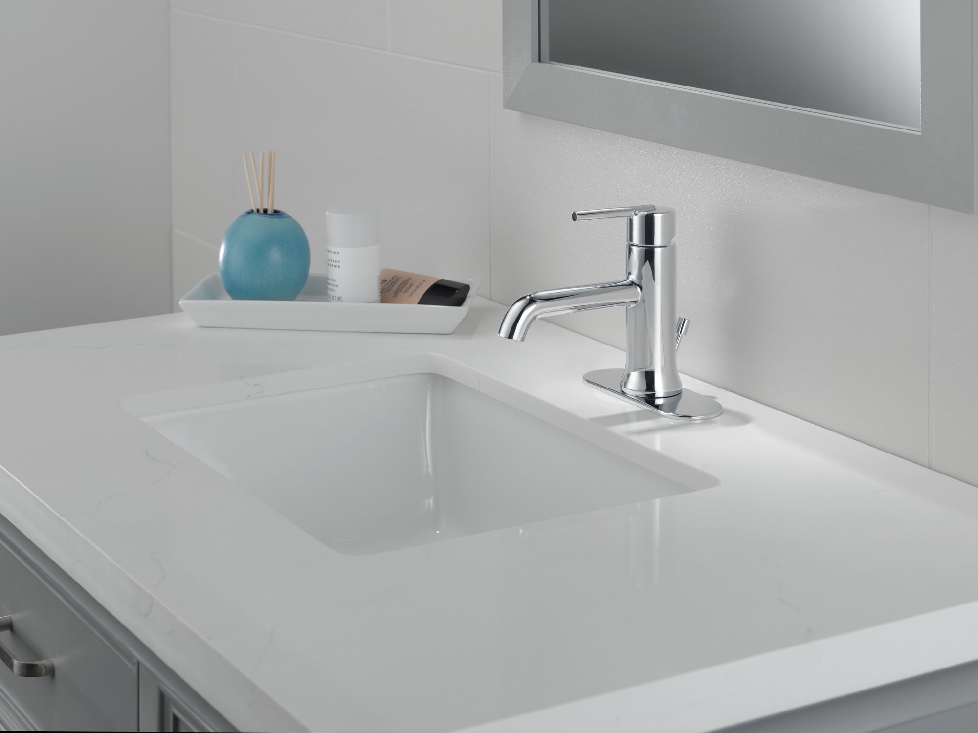 Delta Trinsic Single Handle Bathroom Faucet in Chrome 559LF-MPU