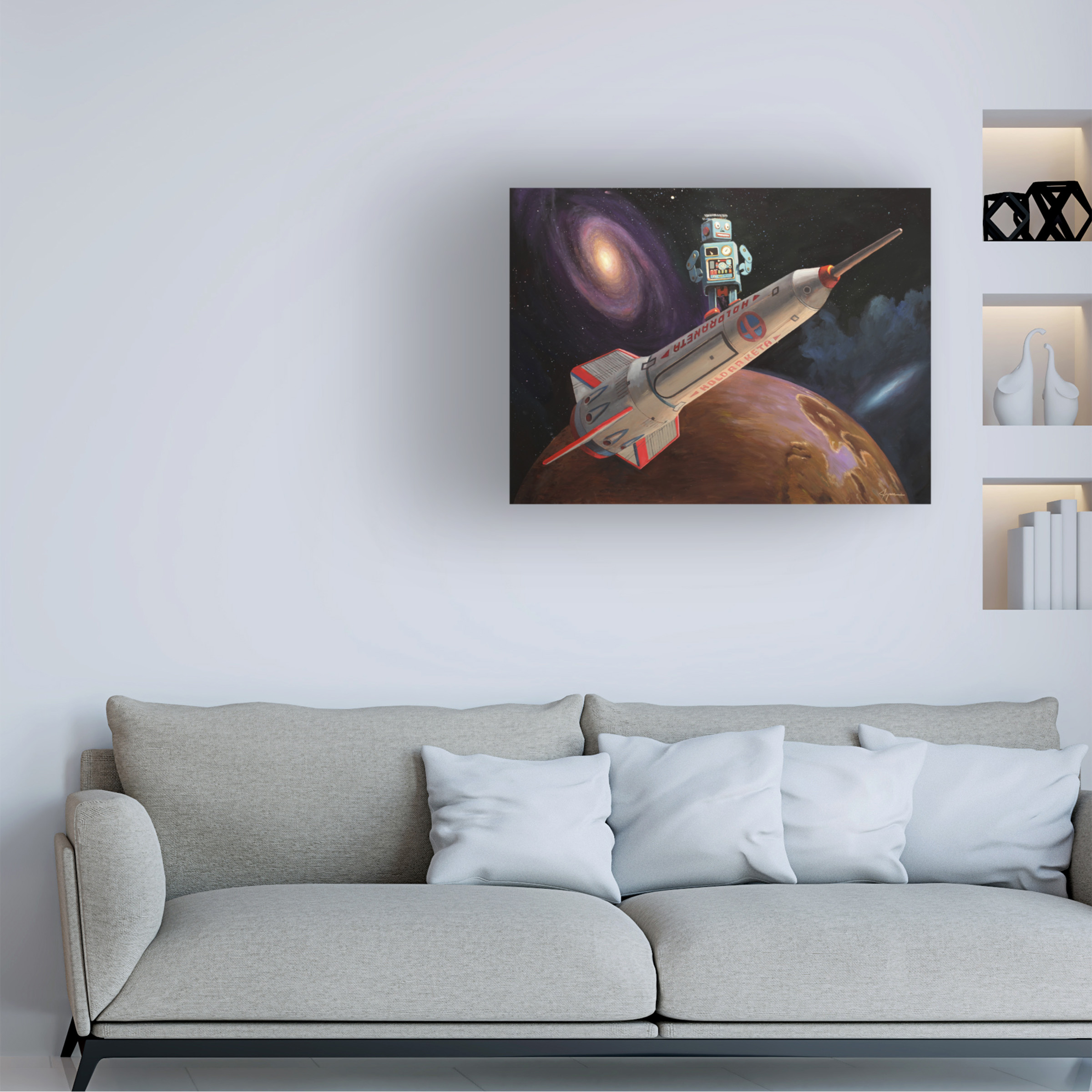 Eric Joyner 'Rocket Surfer' Canvas Art