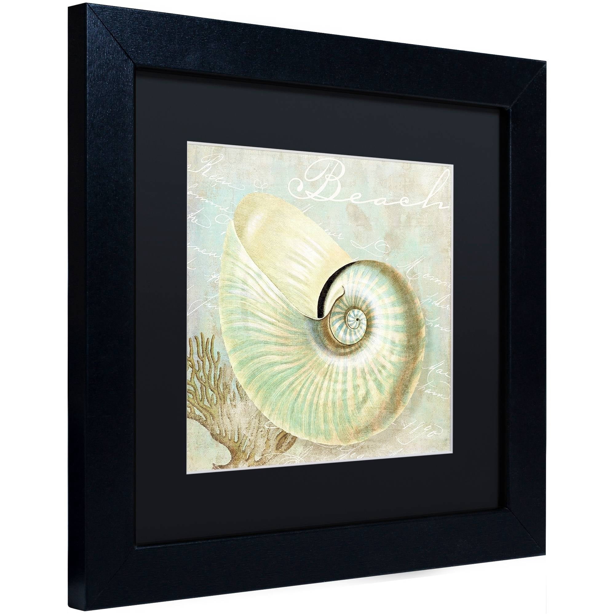 Trademark Fine Art "Turquoise Beach IV" Canvas Art by Color Bakery Black Matte, Black Frame