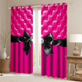 thumbnail image 2 of Manfei Fashion Bow Blackout Curtains Set of 2 (52x84 Each),Geometric Lines Art Curtain, 2 of 6