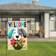 thumbnail image 3 of AmhNF Welcome Dog With Flowers Garden Flag For Home Outdoor Garden Yard Decor 12x18 inch, 3 of 5
