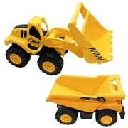 Guvpev Children's Simulation Car Toy Inertial Engineering Vehicle Excavator Model Toys - A