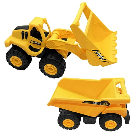 Guvpev Children's Simulation Car Toy Inertial Engineering Vehicle Excavator Model Toys - A