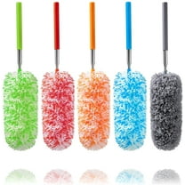 5 Packs Microfiber Feather Duster, Microfiber Hand Washable Extendable Dusters for Cleaning Office, Car, Computer, Air Condition