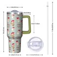 thumbnail image 2 of Gray Christmas Santa and Reindeer Pattern Tumbler with Handle and Lid,40oz Double Wall Vacuum Insulated Tumbler,Cups Gift for Women and Men, 2 of 7