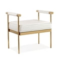 thumbnail image 1 of TOV Furniture The Diva Collection Banc d'Entrée de Salon en Similicuir Style Moderne, Blanc, 1 of 5
