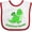 White and Red, variant on Inktastic Daddy's Lil' Dragon Cute Green Dragon Boys or Girls Baby Bib
