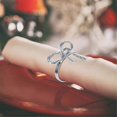 thumbnail image 2 of 18Pc Napkin Rings Metal Hollow Out Flower Napkin Holder,Silver, 2 of 5