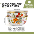 thumbnail image 2 of STPgoods Vegetable Garden Enamel Salad Bowl Set of 4 Pcs 30 fl oz (900 ml) Enameled Aluminum Cereal Bowl Set of 4 Enamel Serving Bowls, 2 of 8