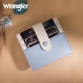 thumbnail image 4 of Wrangler Small Women's Wallet Slim Bifold Wallet RFID Credit Card Holder Minimalist Zipper Coin Pocket, Jean, 4 of 7