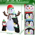 thumbnail image 4 of TeqHome 5.9ft Christmas Inflatables Outdoor Decorations Christmas Snowman Decorations for Garden Yard Lawn Xmas Decor, 4 of 7
