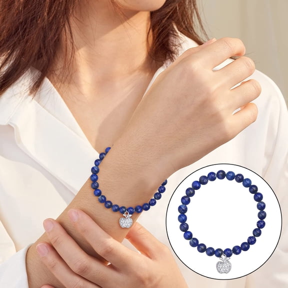 Teacher's Day Gifts Natural Stone WIth Diamond Pendant Bracelets Appreciation Gifts For Teacher Jewelry Wristband bracelet making kit for adults, 1PCS