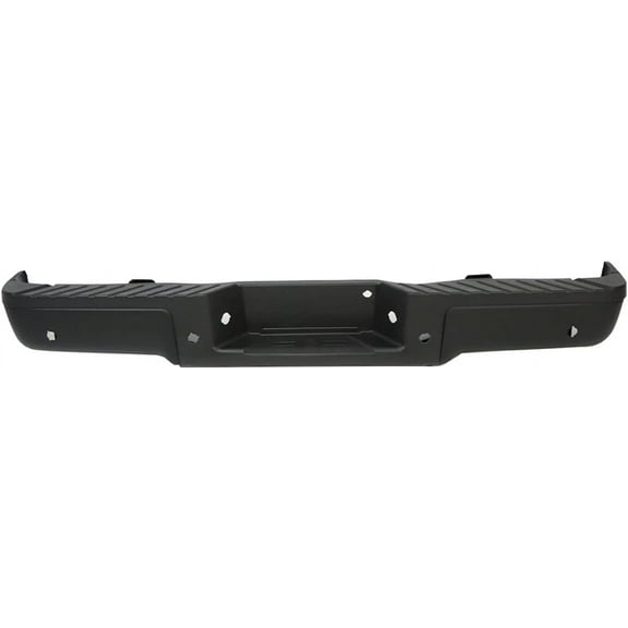 labwork Black Rear Steel Bumper Assembly with Parking Sensor Hole Replacement for 2009-2014 F-150 Pickup