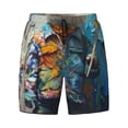 thumbnail image 4 of Lsque Mens Swim Trunks Whimsical Goat Artist Pattern - Bathing Suit Compression Liner - Beach Swim Shorts Swimwear - (S-3XL) - Stretch Quick Dry -Medium, 4 of 9