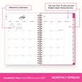 thumbnail image 5 of Blue Sky Color Me Courtney 2026-2027 Weekly and Monthly Academic Year Planner Calendar, July 2026 - June 2027, 5" x 8", Flexible Cover, Wirebound, Storage Pocket, Includes Stickers, Bloom Pink, 5 of 10