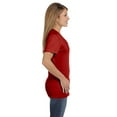 thumbnail image 2 of Hanes S04V T-Shirt à Col en V Nano-T pour Femmes, Rouge Foncé - Moyen, 2 of 3