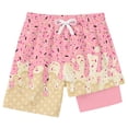 thumbnail image 3 of Boys Two Piece Rash Guard Swim Set Toddler Kids Ice Cream Print Long Sleeve Bathing Suit Swimwear Shirt with Trunks Quick Dry Bathing Suit, 3 of 5