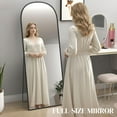 thumbnail image 4 of HOMCOM 64"x24" Full Length Mirror, Free Standing or Wall Mounted, Black, 4 of 10