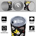 thumbnail image 4 of Pioneer Flower Floral Print Pattern 20oz Skinny Tumbler with Straw & Lid, Double Wall Vacuum Insulated Cup, Leak-Proof, Cup Holder Friendly, Hot 6H Cold 12H, 4 of 6