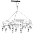 thumbnail image 1 of Home Basics 20-Clip Stainless Steel Round Hanging Drying Rack, Silver, 24X30 Inches, 1 of 3